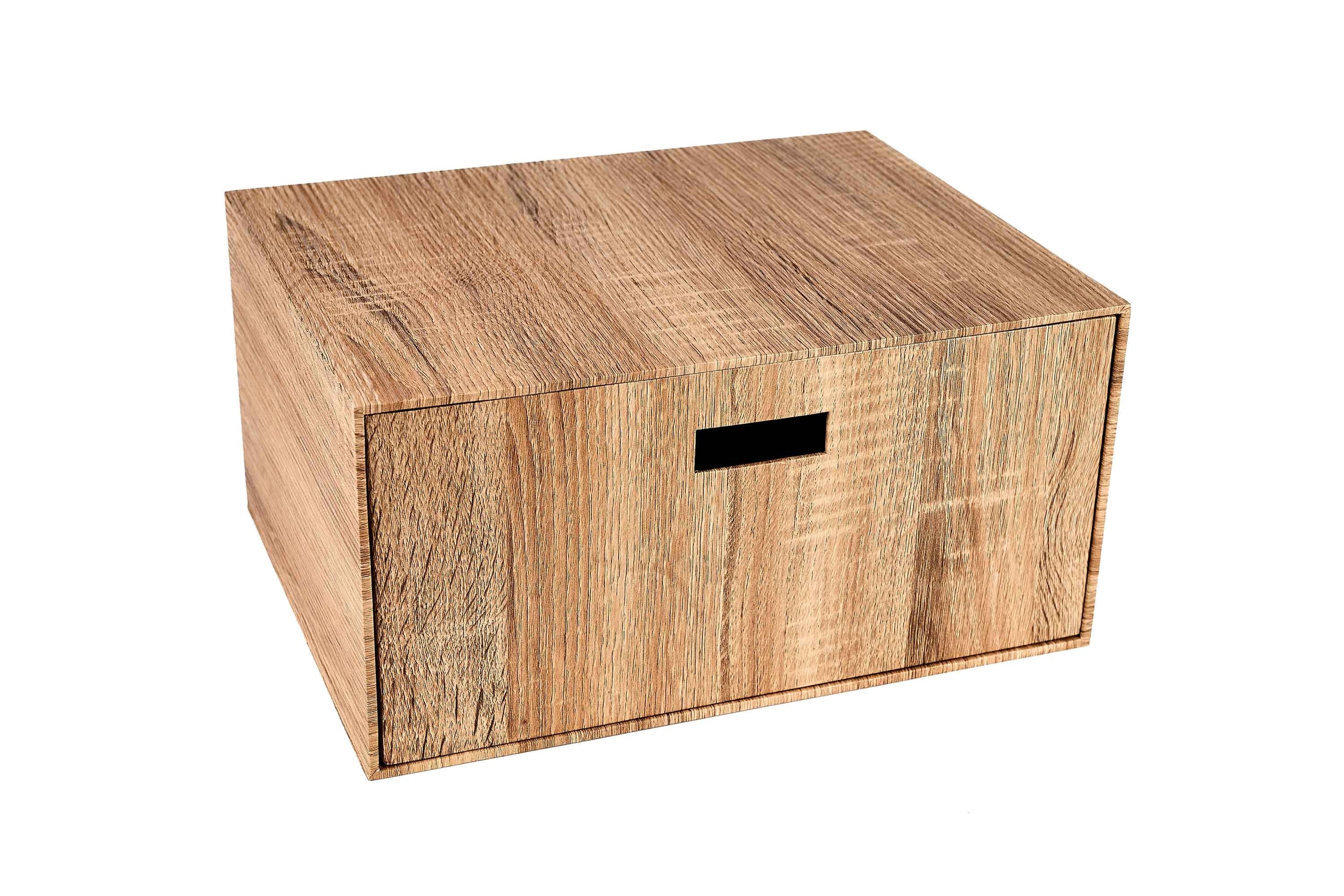 Zen Single Drawer Box - Natural Wood 